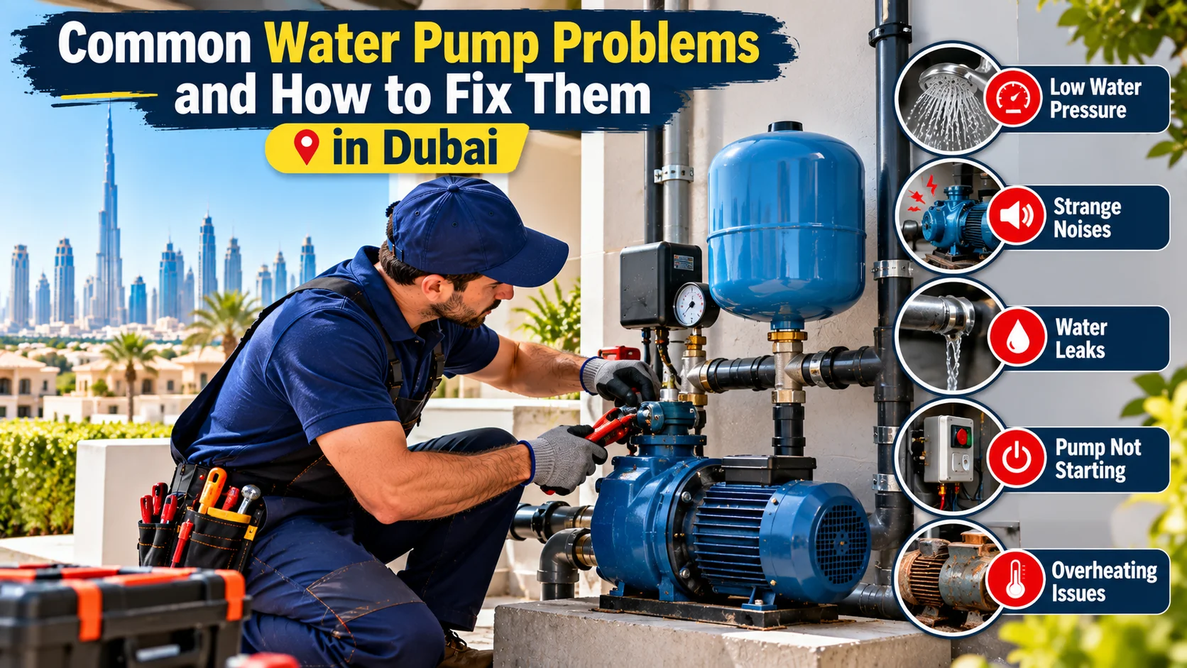 Common Water Pump Problems and How to Fix Them in Dubai 1 Common Water Pump Problems