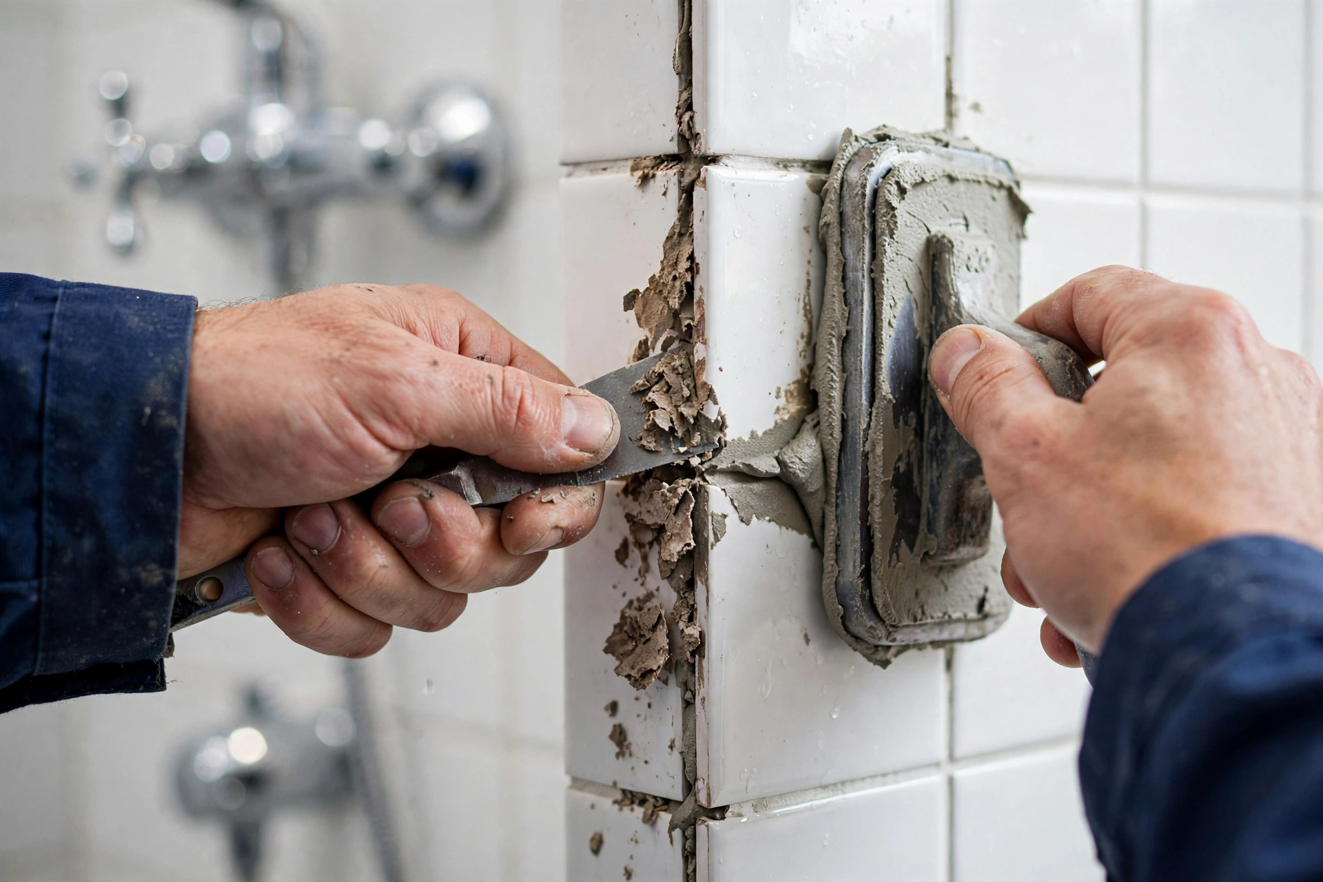 Regrouting Shower Tiles to Stop Leaks in Dubai 3 Shower Leak Repair service in Dubai